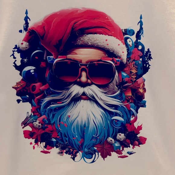 Everyone loves a tee shirt Cool Kat Santa - Picture 1 of 2